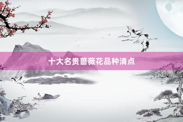 十大名贵蔷薇花品种清点