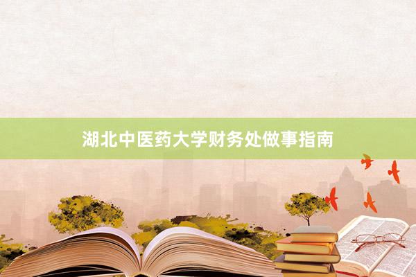 湖北中医药大学财务处做事指南
